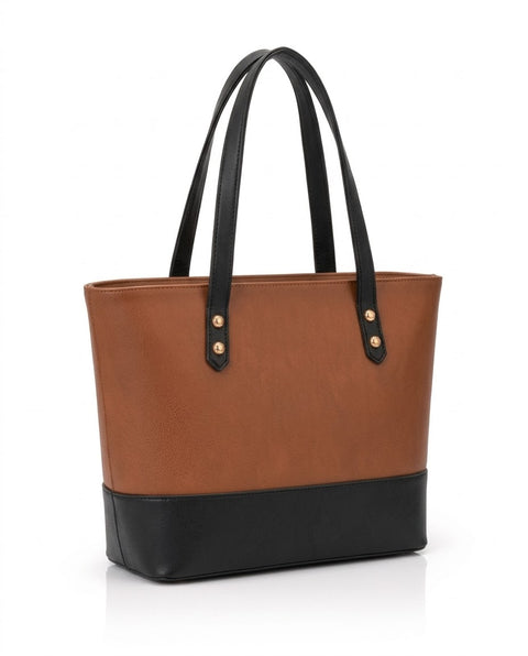 Grace 3 Pcs Brown and Black Handbag Set for Women