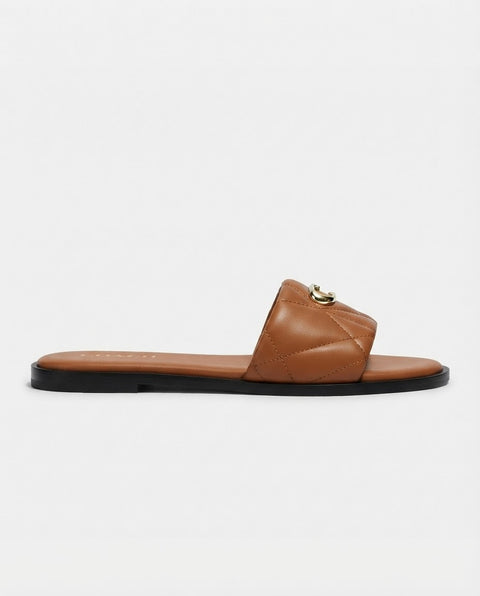 Ivory Comfort Slides - Brown