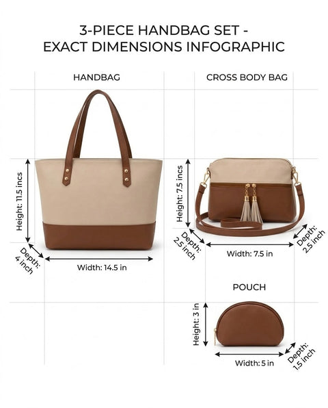Grace 3 Pcs - Beige / Brown
