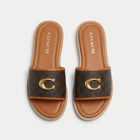 Coach Carriage Slide - Brown