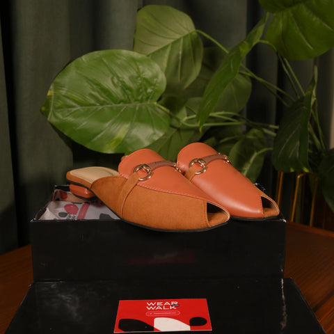 Horsebit Mules - Brown
