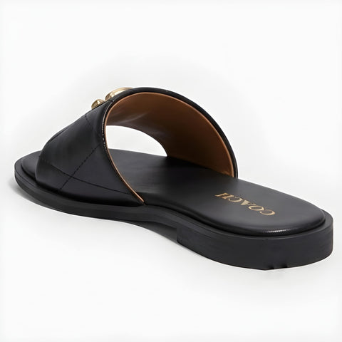 Ivory Comfort Slides - Black