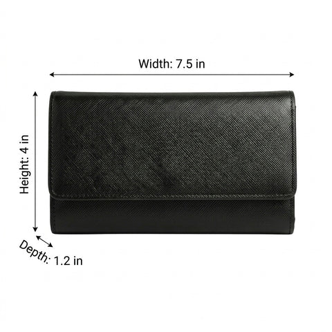 Mega Leather Wallet - Black