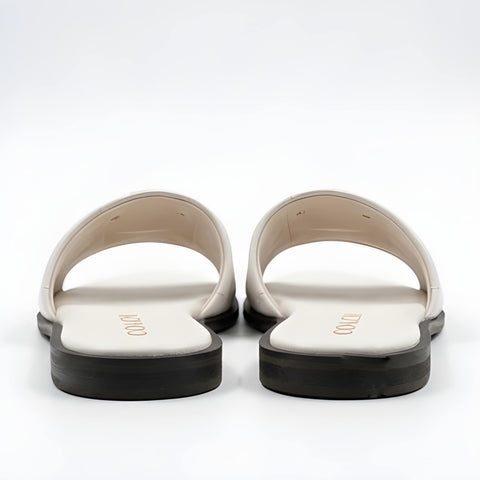 Ivory Comfort Slides - White