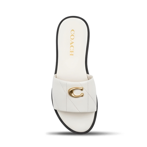 Ivory Comfort Slides - White