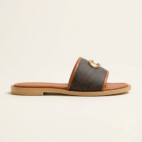Coach Carriage Slide - Brown