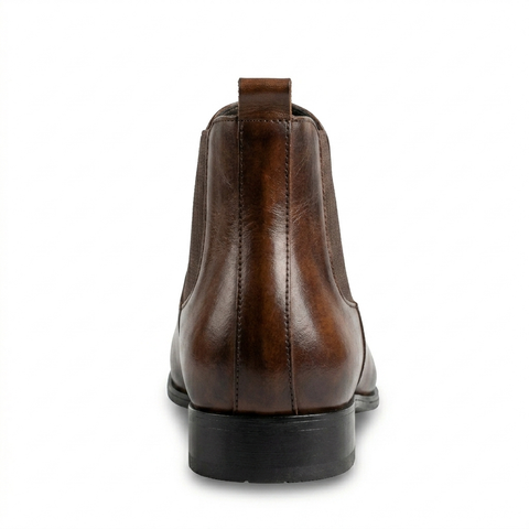 Italian Leather Chelsea Boot - Tan Brown