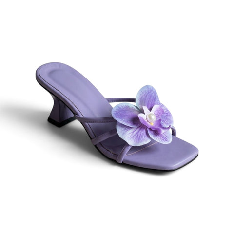 Rosa Bloom Heels - Purple
