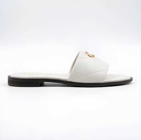 Ivory Comfort Slides - White