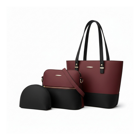 Grace 3 Pcs - Maroon / Black