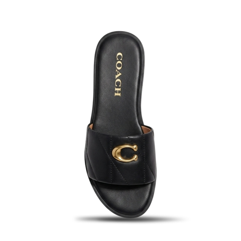 Ivory Comfort Slides - Black