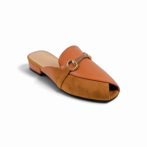 Horsebit Mules - Brown