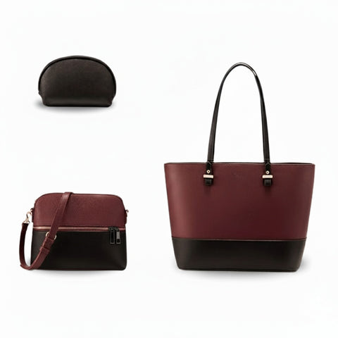Grace 3 Pcs - Maroon / Black